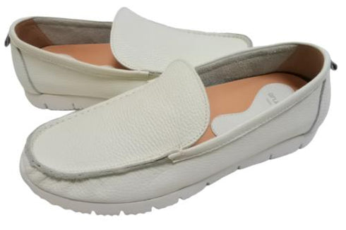 【arui_toe 3950 オフホワイト】本革コンフォートスリッポン