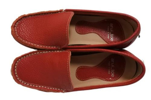 【arui_toe 3950 レッド】本革コンフォートスリッポン