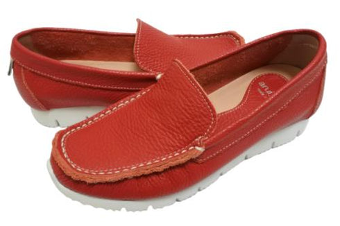 【arui_toe 3950 レッド】本革コンフォートスリッポン