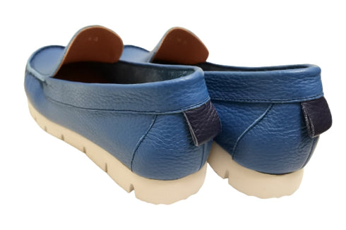 【arui_toe 3950 ターコイズ】本革コンフォートスリッポン