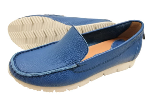 【arui_toe 3950 ターコイズ】本革コンフォートスリッポン