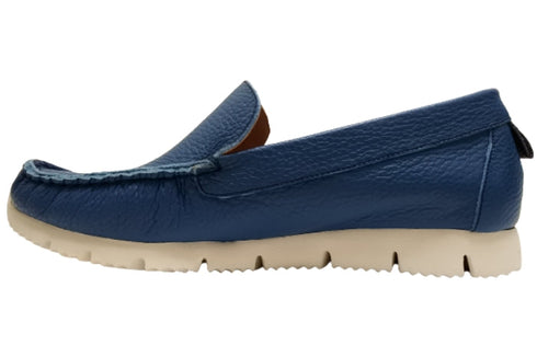 【arui_toe 3950 ターコイズ】本革コンフォートスリッポン