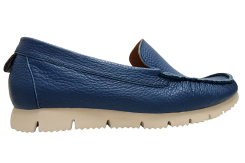 【arui_toe 3950 ターコイズ】本革コンフォートスリッポン