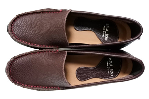 【arui_toe 3950BL バーガンディー】本革コンフォートスリッポン