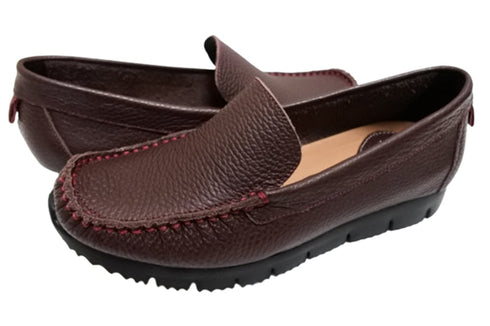 【arui_toe 3950BL バーガンディー】本革コンフォートスリッポン