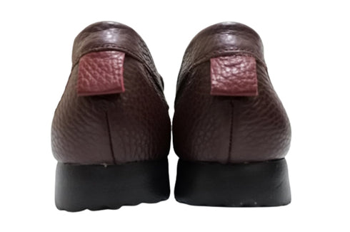 【arui_toe 3950BL バーガンディー】本革コンフォートスリッポン