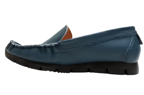 【arui_toe 3950BL ブルー】本革コンフォートスリッポン