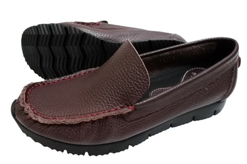 【arui_toe 3950BL ブルーレッド】本革コンフォートスリッポン