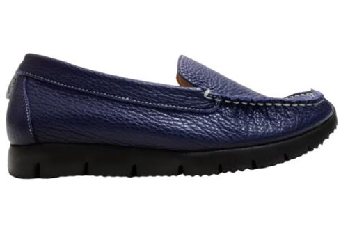 【arui_toe 3950BL ネイビー】本革コンフォートスリッポン