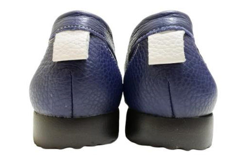 【arui_toe 3950BL ネイビー】本革コンフォートスリッポン