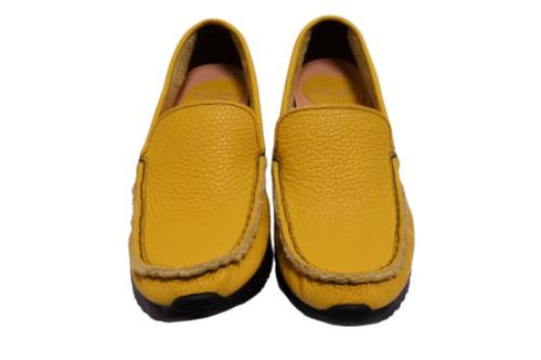 【arui_toe 3950BL イエロー】本革コンフォートスリッポン