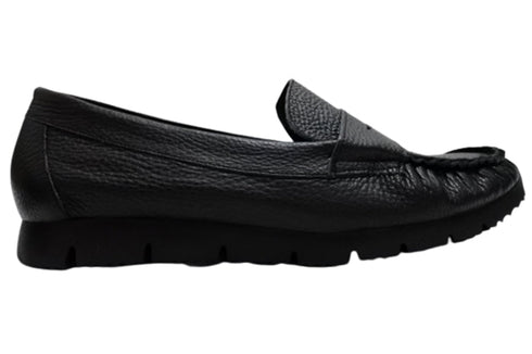 【arui_toe 39512 ブラック】本革コンフォートローファー