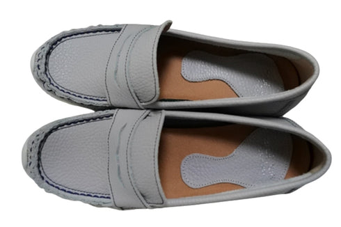 【arui_toe 39512 アイスグレー】本革コンフォートローファー