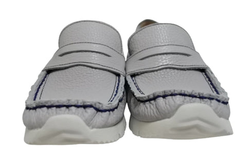 【arui_toe 39512 アイスグレー】本革コンフォートローファー