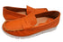 【arui_toe 39512 オレンジ】本革コンフォートローファー
