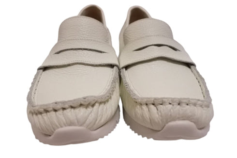 【arui_toe 39512 オフホワイト】本革コンフォートローファー