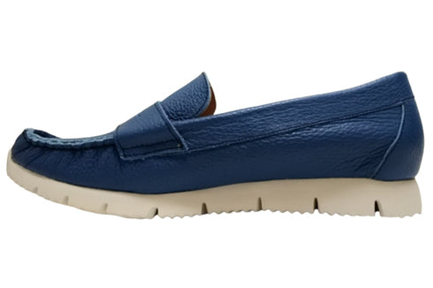 【arui_toe 39512 ターコイズ】本革コンフォートローファー