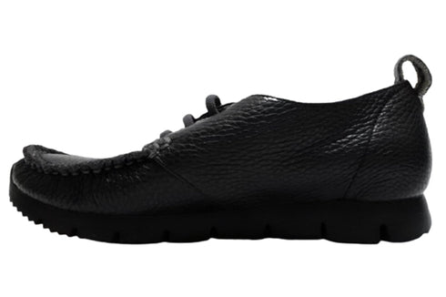 【arui_toe 3955BL ブラック】本革コンフォートモカシンデッキシューズ