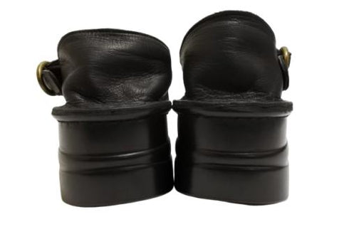 【インコルジェ 4038 ブラック】ふんわりギャザーサンダル