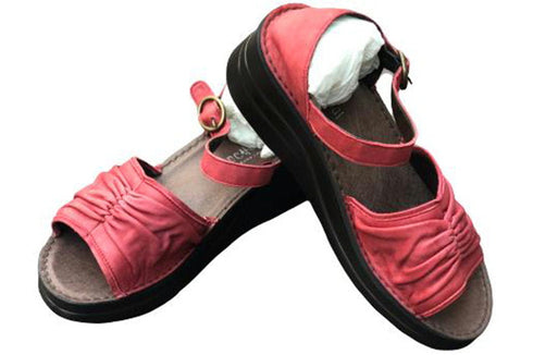 【インコルジェ 4038 ローズ】ふんわりギャザーサンダル