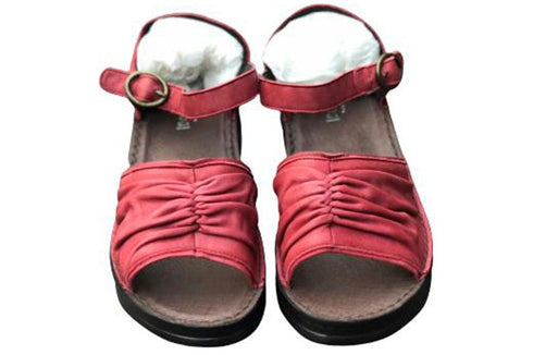 【インコルジェ 4038 ローズ】ふんわりギャザーサンダル