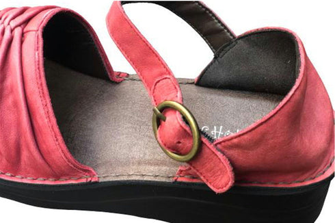 【インコルジェ 4038 ローズ】ふんわりギャザーサンダル