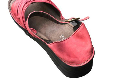 【インコルジェ 4038 ローズ】ふんわりギャザーサンダル