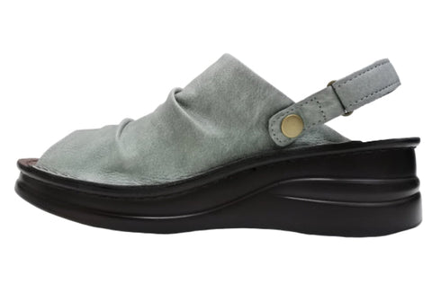 【インコルジェ4039 ライトブルー】オープントゥくしゅくしゅ2WAYサボ風サンダル