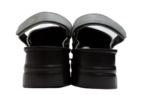 【インコルジェ4039 ライトブルー】オープントゥくしゅくしゅ2WAYサボ風サンダル