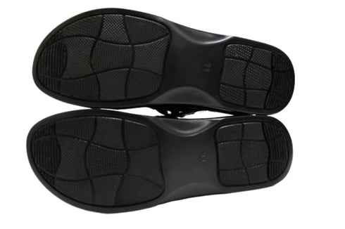 【インコルジェ4039 ネイビー】オープントゥくしゅくしゅ2WAYサボ風サンダル