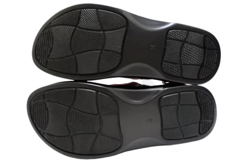 【インコルジェ4039 レッド】オープントゥくしゅくしゅ2WAYサボ風サンダル