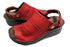 【インコルジェ4039 レッド】オープントゥくしゅくしゅ2WAYサボ風サンダル