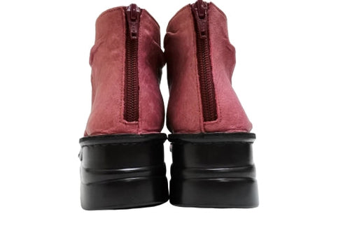 【インコルジェ 4050 ローズ】本革クロスベルトくしゅふわショートブーツサンダル