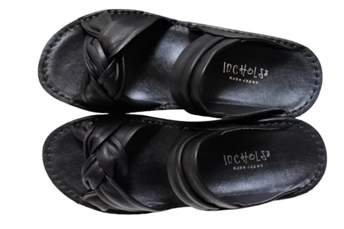 【インコルジェ4132 ブラック】ターバンリボンミュール