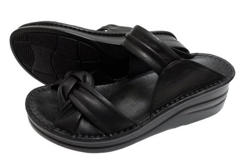 【インコルジェ4132 ブラック】ターバンリボンミュール