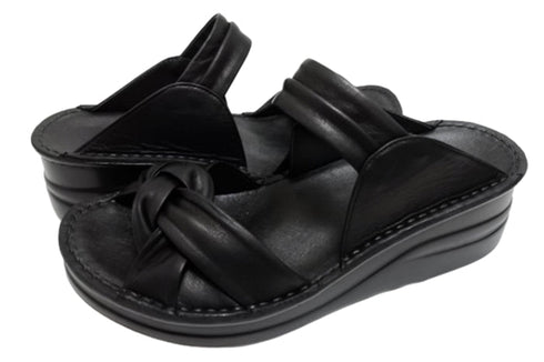 【インコルジェ4132 ブラック】ターバンリボンミュール