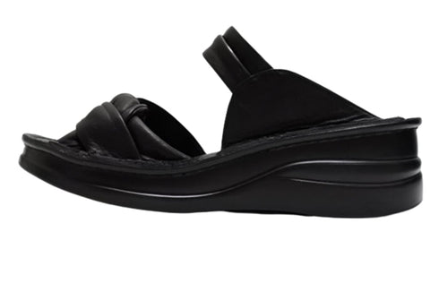 【インコルジェ4132 ブラック】ターバンリボンミュール