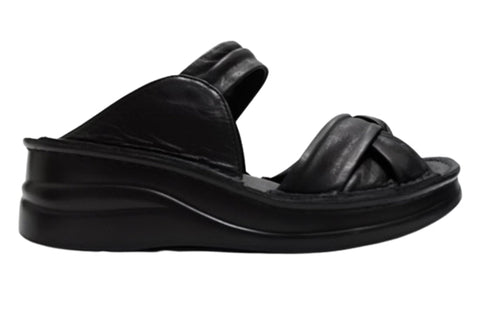 【インコルジェ4132 ブラック】ターバンリボンミュール