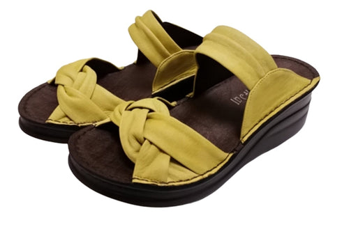 【インコルジェ4132 イエロー】ターバンリボンミュール