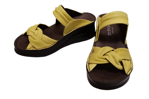 【インコルジェ4132 イエロー】ターバンリボンミュール