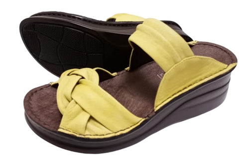 【インコルジェ4132 イエロー】ターバンリボンミュール