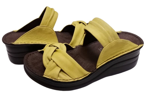 【インコルジェ4132 イエロー】ターバンリボンミュール