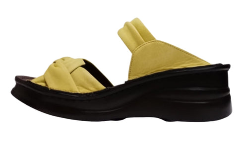 【インコルジェ4132 イエロー】ターバンリボンミュール