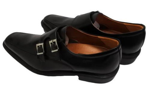 【KANEKA designo5012 ブラック】幅広4E ダブルモンクストラップシューズ