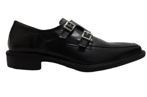 【KANEKA designo5012 ブラック】幅広4E ダブルモンクストラップシューズ