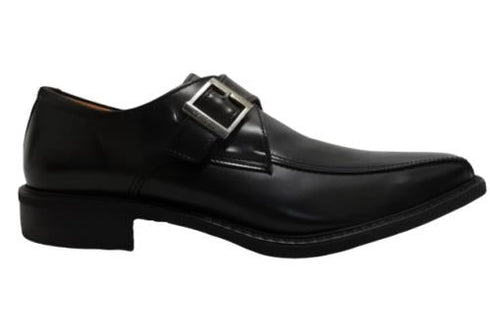 【KANEKA designo5022 ブラック】幅広4E シングルモンクストラップシューズ