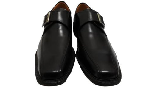 【KANEKA designo5022 ブラック】幅広4E シングルモンクストラップシューズ