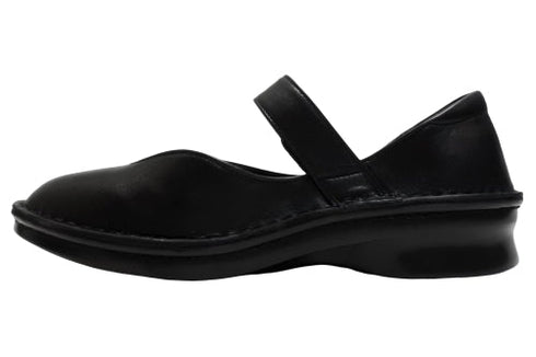 【インコルジェ5029 ブラック】シンプルきれいめライン センターUカットストラップシューズ