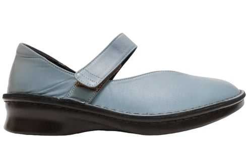 【インコルジェ5029 ブルーグレー】シンプルきれいめライン センターUカットストラップシューズ