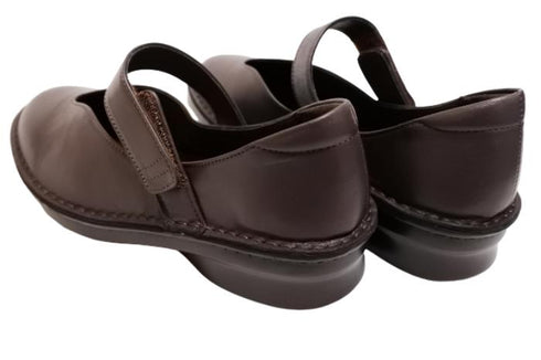 【インコルジェ5029 ダークパープル】シンプルきれいめライン センターUカットストラップシューズ